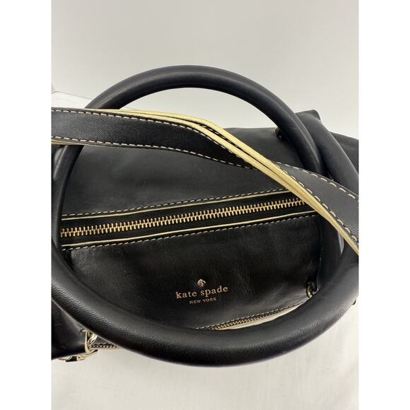 Kate Spade‎ Satchel Black Leather Riley Shoulder Bag Handbag EUC - Picture 9 of 14